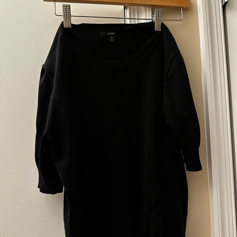 J. Crew Elegant Black Knit Top